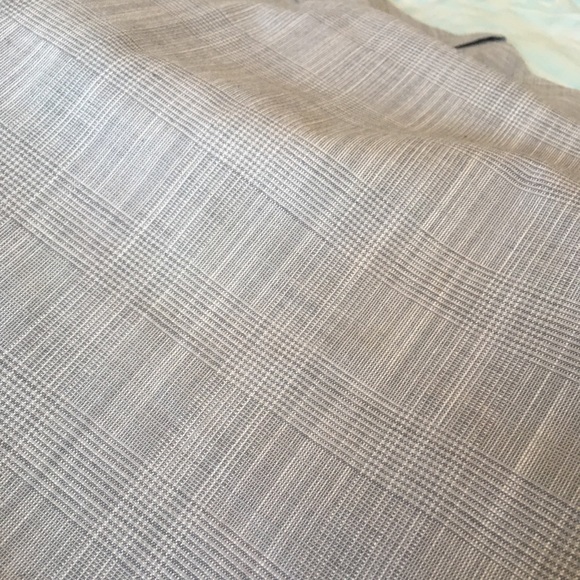 Gap Hip Slung Fit Light Grey Plaid Trousers 12 L - Picture 10 of 11